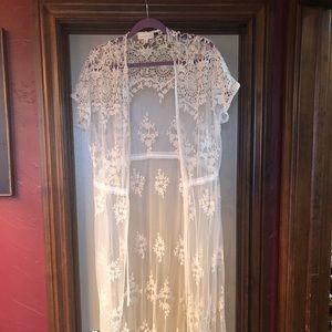 White lace cardigan
